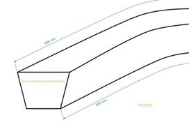 Trapecinis eigos diržas NAC WR654800 WR654802 WR654805 Z35,5 10x850mm Li, 10x888mm La