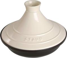 Staub Tajine 28cm round, cream cast iron, Tagine specialities