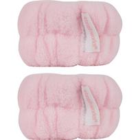 Brushworks Microfibre Wrist Wash Bands nuo tekančio vandens prausiant veidą apsaugančios apyrankės iš mikropluošto 2 vnt.