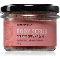 Almara Soap Body Scrub kūno šveitiklis su cukrumi celiulitui aromatas Strawberry Cream 180 g