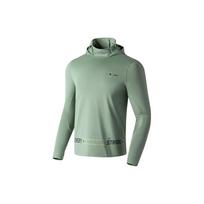 Li Ning Running Series Letter Print Reflective Quick-Dry Cool Slim Fit Long Sleeve T-Shirt Men Tops Gulf-Green ATLT011-4 L