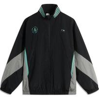 Li-Ning Sports Lifestyle Series Color Block Zipper Stand Collar Comfortable Breathable Loose Sports Windbreaker Unisex Outerwear AFDUC13-3 M