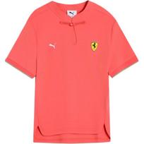 Puma X Ferrari Bendradarbiavimas Kinijos Riboto Leidimo Serija Patogus Megztinis Stovintis Apykaklės Trumpomis Rankovėmis Marškinėliai Moteriški Viršutiniai Drabužiai Rožinė 634328-07 S