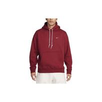 Nike Solo Swoosh Solid Color Logo Drawstring Hoodie Men hoodies Deep-Red DX1355-677 M