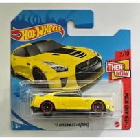 Hot Wheels Mainline Modeliukas 17 Nissan GT-R R35 yellow short card
