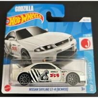 Hot Wheels Mainline Modeliukas Nissan Skyline GT-R R33 Godzilla White Short card