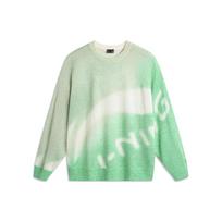 Li Ning Gradient Loose Fit Pullover Knit Sweater Men Sweaters White Green AMBU005-1 M
