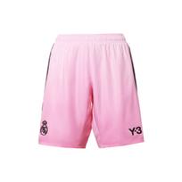 Y-3 X Real Madrid Bendradarbiavimas SS22 Logotipas Dvigubo Logotipo Dryžuoti Sportiniai Šortai Vyriški Šortai Rožiniai HI3980 S