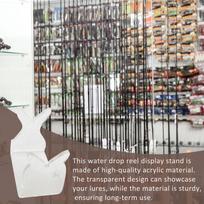 Fishing Lure Display Stand Transparent Support Organizer 5cm L x 3cm W for Retail Setting Stable gray