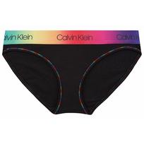 Calvin Klein Rainbow serijos pusiau dengiančios trikampės moteriškos kelnaitės Juodos QF6539AD-UB1 S