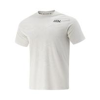 Li Ning Running Series All Over Print Letter Crew Neck Breathable Versatile Short Sleeve T-Shirt Men Tops White-Birch Gray ATSV373-10 XXL
