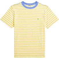 Polo Ralph Lauren Dryžuoti Medvilniniai Megzti Marškinėliai Vaikams Viršutiniai Drabužiai Geltoni CWPOTSHY8021041-700 XL