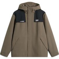 LiNing Life Series Water-Resistant Hooded Letter Insert Outdoor Cycling Climbing Cardigan Zipper Windbreaker Unisex outerwear Teak-Brown AFDU945-3 XL