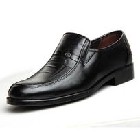 Men's Large Size Round Toe Leather Formal Office Shoes 38 juoda