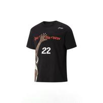 Li Ning Jimmy Butler Letter Number Breathable Versatile Casual Short Sleeve T-Shirt Men T-Shirt Black AHSV409-3 L