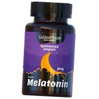 Melatoninas kramtomasis, Melatonin 3 Gummies Vegan, Golden Pharm 60 vegtbl Vaisių (72519008) 60vtab Fruit