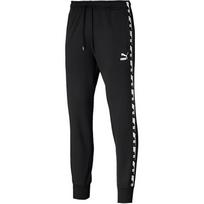 Puma šoninės juostelės siauro kirpimo sportinės kelnės vyrams juodos 595885-01 XL black
