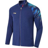 Li Ning Table Tennis Series Zip-Up Long Sleeve Stand Collar Sports Hoodie Men hoodies Blue AYYU015-3 2XL