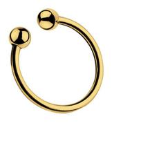Varpos žiedas Dark Red Brand Gold Ring, 25 mm