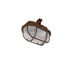Lauko lubinis šviestuvas OVAL 1xE27/60W/230V IP44 ruda