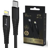 Extralink Smart Life USB Type-C to Lightning Cable, Braided, Black | USB-C to Lightning Cable | 27W, 200cm