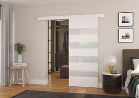 Stumdomos durys MILOU 96, 96 x 205 cm, balta