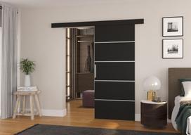 Stumdomos durys TONY 96, 96 x 205 cm, juoda