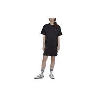 Adidas Originals Trefoil SS22 Side Slit Drawstring Classic Three-Stripe Short Sleeve Dress Women Dress Black HK5079 S