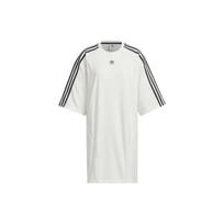 Adidas Originals Dydelis Marškinėlio Suknelė Sportinė Patogi Laisva Trys Juostelės Apvalus Kaklas Trumpomis Rankovėmis Suknelė Moteriškos Suknelės Balta JD5773 S
