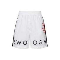 Nike Sportswear Swoosh Embroidered Woven Shorts Men Bottoms White CJ4905-100 M