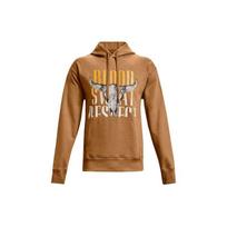 Under Armour Project Rock Johnson Series Training Sports Printed Fleece Hoodie Men Tops Vintage-Brown 1367036-277 L