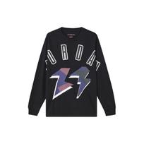 Jordan Flight MVP 85 Letter Print Sport Casual Crew Neck Long Sleeve Drop Shoulder T-Shirt Men Tops Black FD6944-010 S