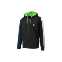 Puma Colorblock Zip-Up Logo Patch Hoodie Men Hoodie Black 534156-51 M black