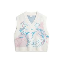 Li Ning X League Of Legends Poro Collaboration Sports Lifestyle Series V formos kaklelis laisvas, patogus kvėpuojantis trikotažinis viršutinis moteriškas viršutinis trikotažas Baltas AMVT030-1 M