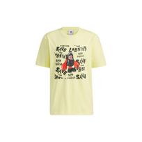 Adidas Originals Artist Tee Ss Cartoon Lobster Print Casual Sport Short Sleeve T-shirt Men Tops Yellow H58117 L beige