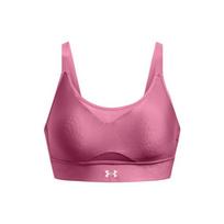 Under Armour Infinity Logo Print Medium Support Sports Bra Women Underwear Pink 1373858-669 M