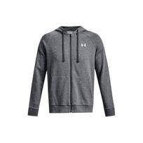 Under Armour Rival Fleece Full-Zip Solid Color Hoodie Men Sweatshirt Gray 1379863-012 L