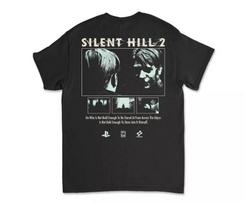 Silent Hill 2 Juodi Unisex Dydžio Marškinėliai Spausdinimas ant nugaros Marškinėliai Laisvalaikio Medvilniniai Marškinėliai Vyriški Marškinėliai Juodi Laisvalaikio Apvalia Kaklo Iškirpte Medvilniniai Marškinėliai S