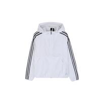 Adidas Three-Stripe Print Windbreaker Jacket Women Outerwear White EH3901 S white