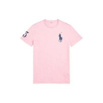 Polo Ralph Lauren SS22 Marškinėliai trumpomis rankovėmis su siuvinėtu logotipu, apvalia iškirpte, vyriški, rožiniai MNPOTSH1N820543-650 S