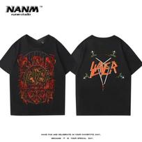 Slayer Band Street Inspired Hip Hop Rock Metal Rap Street Culture Cotton 2025 T - Shirt Loose Casual T Unisex Summer Tops Tee S