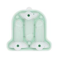Silicone Ice Cube Mold Whimsical Ice Tray with Lid BPA-Free Funny Shaped Ice Ball Maker for Cocktails Beer Coffee A žalia