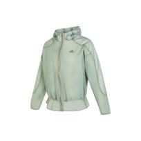 Adidas Solid Color Zip Hoodie Jacket Women Outerwear Green HY2828 L