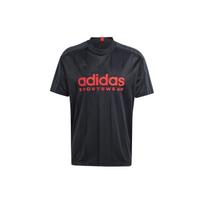 Adidas Tiro marškinėliai su logotipu, sportiški, laisvalaikio, trumpomis rankovėmis, vyriški viršutiniai drabužiai, juodi IQ0895 M