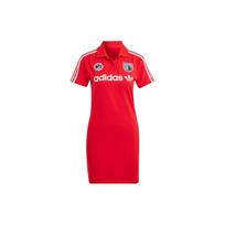 Adidas Originals Trefoil Futbolo Suknelė Su Raidžių Spaudiniu Ir Logotipu Moteriška Suknelė Šviesiai Raudona IR9787 XS