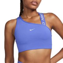 Nike asimetrinės dirželio dizaino patogi kvėpuojanti sportinė liemenėlė moterims, mėlyna DM0570-413 S blue