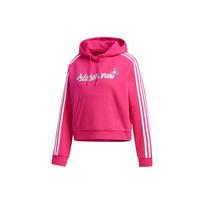 Adidas Neo Printed Striped Hooded Sports Sweatshirt Women Sweatshirt Pink GP5863 S