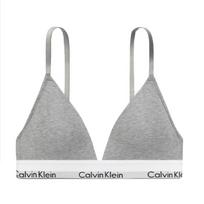 Calvin Klein Modern Attraction Letter Jacquard Lightweight Comfortable Adjustable Bra Women underwear Coconut-Gray QF5650-P7A L gray