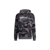 Adidas Neo Camo Logo Print Hoodie Men Tops Black HA1490 L