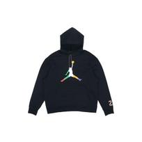 Jordan Spalvingas su dideliu logotipu spausdintas vyriškas džemperis su gobtuvu, juodas DN1471-011 XXXL